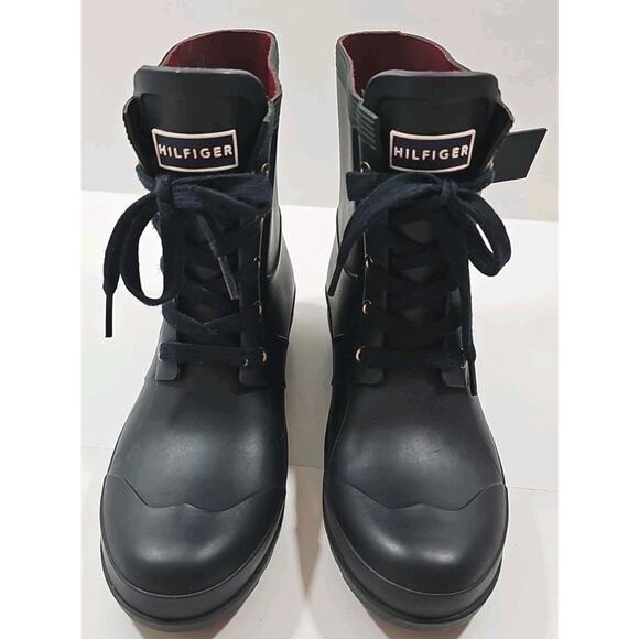 Tommy Hilfiger ~Woman Size 8~ Midnight Rain Boots. - Picture 10 of 16